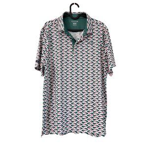 Good Good Green Hole in One Golf Short Sleeve Polo Performance Mens Medium